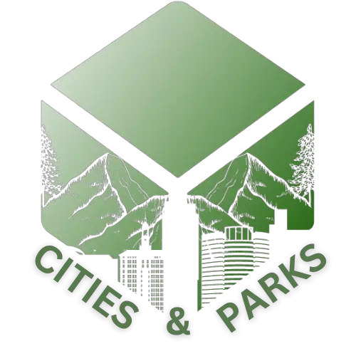 cities and parks green logo
